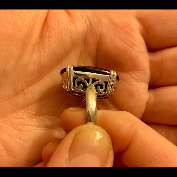 24ctw Black Spinel Ring - Picture 5 of 6